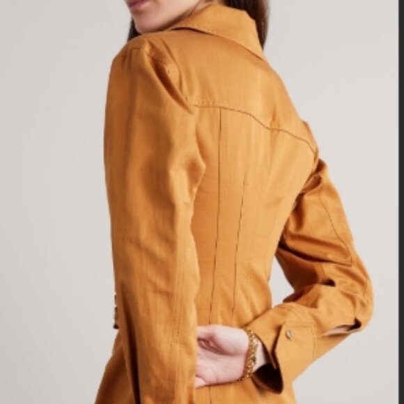 A.L.C. Paisley Lace Up Trim Shirt Dress - Picture 6 of 16